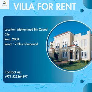 Villa for rent in Mohammed bin Zayed