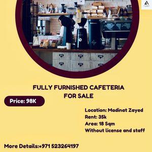 Fully Furnished Cafeteria for Sale