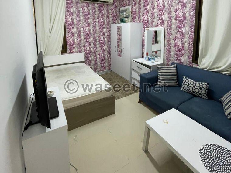 Furnished studio for rent in front of Al Wahda Mall 0