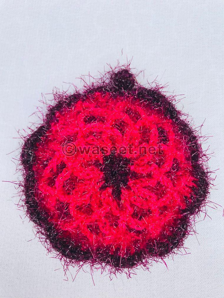 crochet handmade pad wash dishes 7