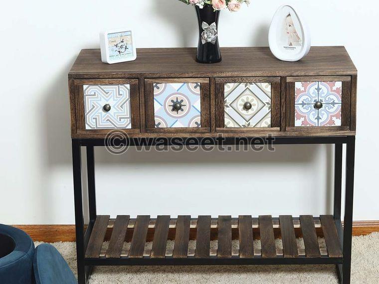 4 Drawers Siramika Design Console Table 0
