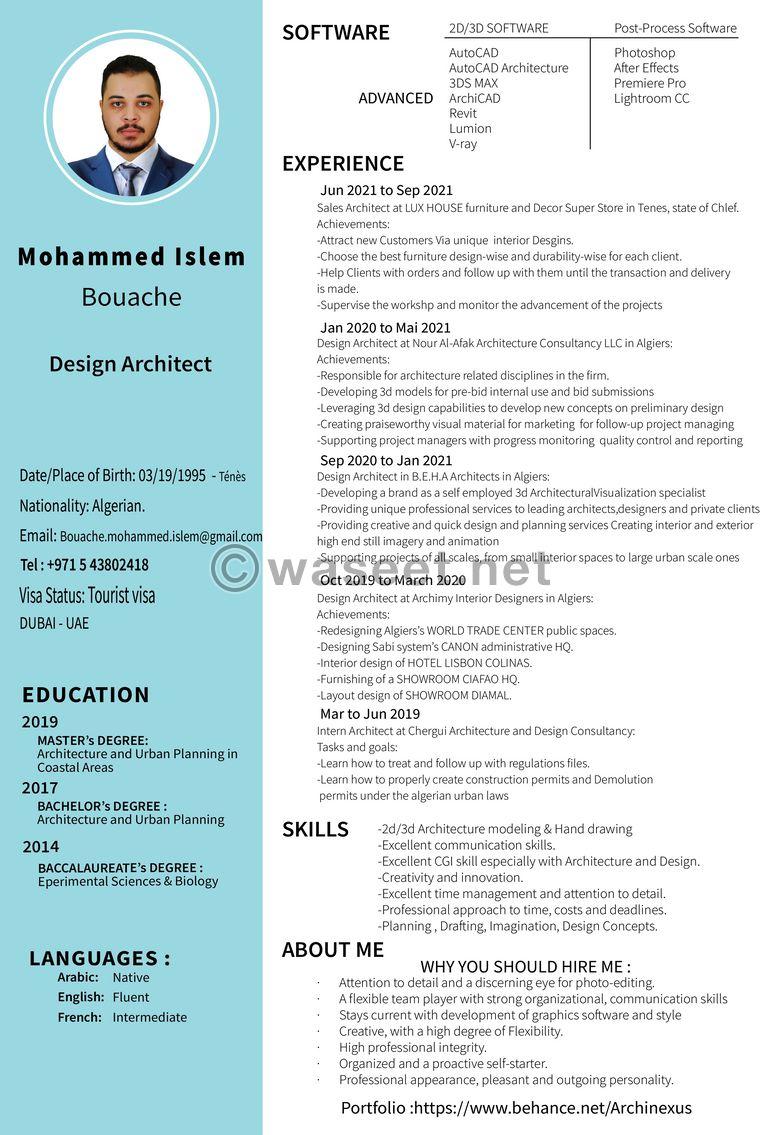 Design Architect looking for a job 2