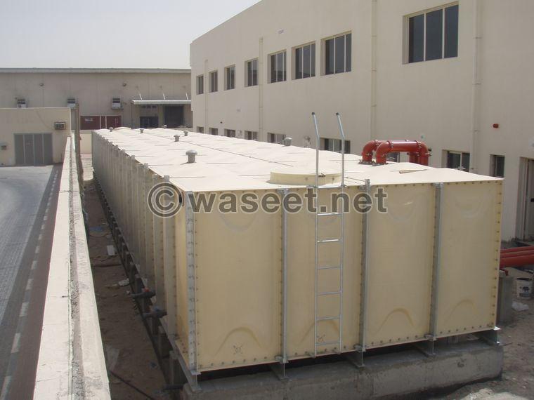 Hot pressing GRP water tanks 5