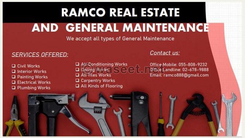 We accept and provide general maintenance 0