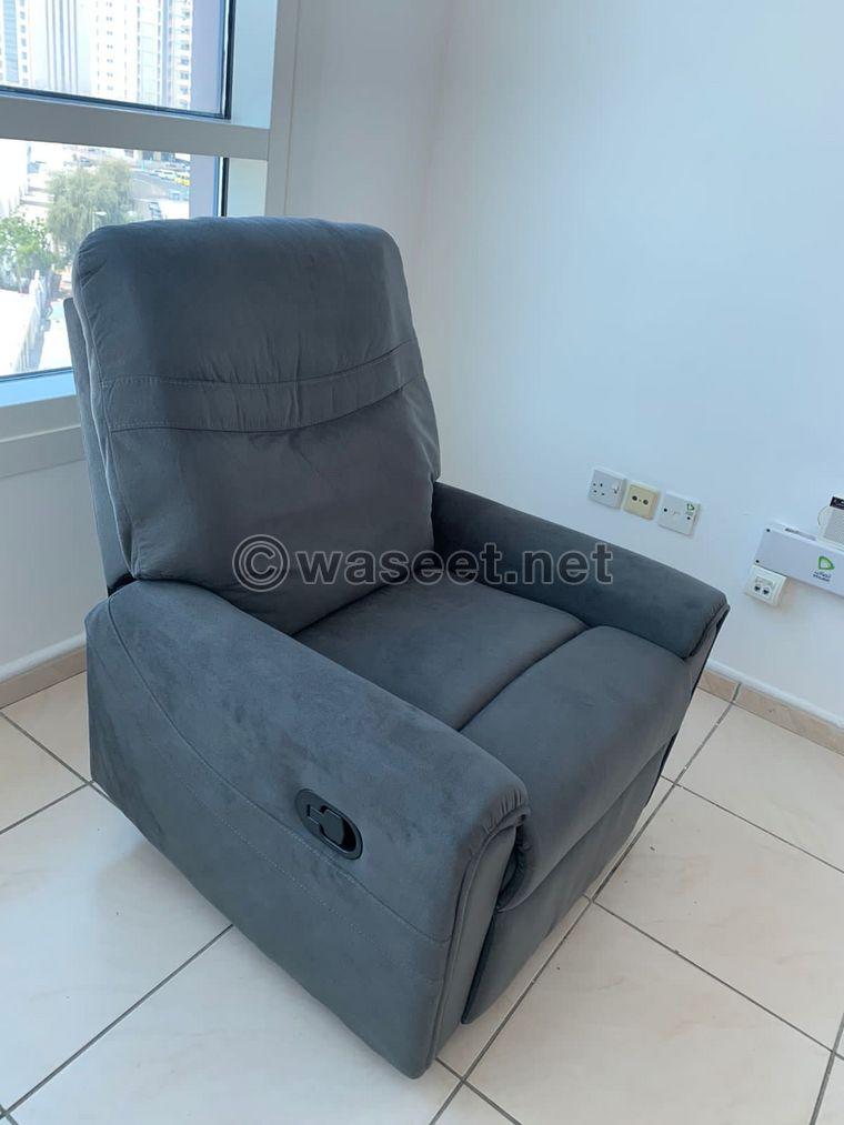 Gray recliner chair 1