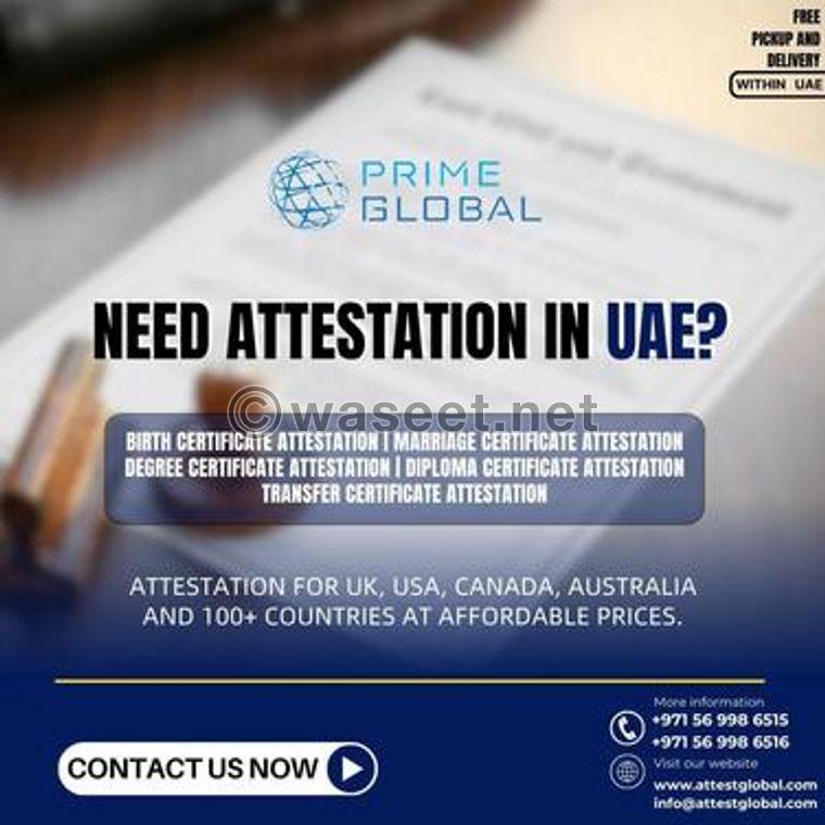 Certificate attestation services in the United Arab Emirates 0