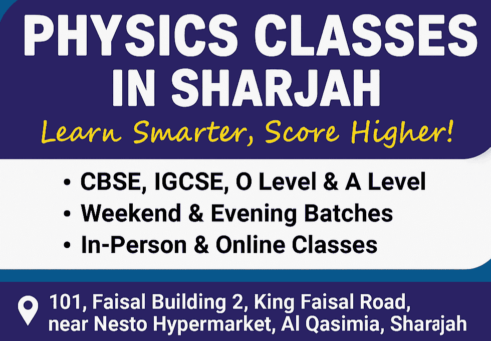 Physics classes in Sharjah Physics classes in Sharjah