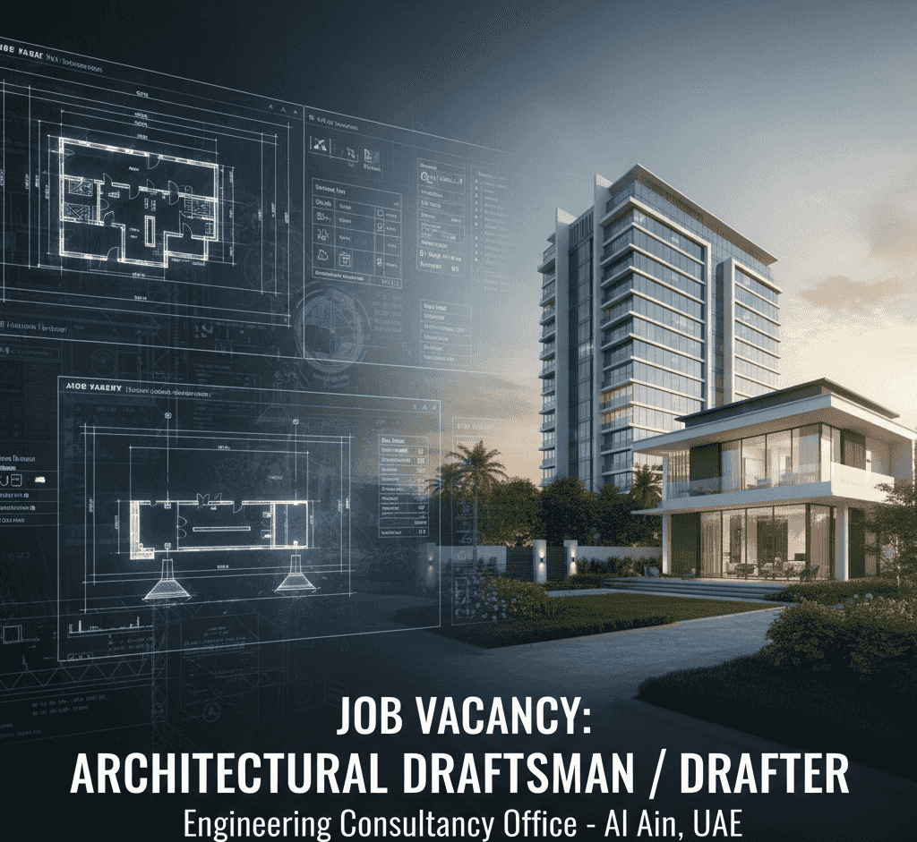 JOB VACANCY: ARCHITECTURAL DRAFTSMAN JOB VACANCY: ARCHITECTURAL DRAFTSMAN