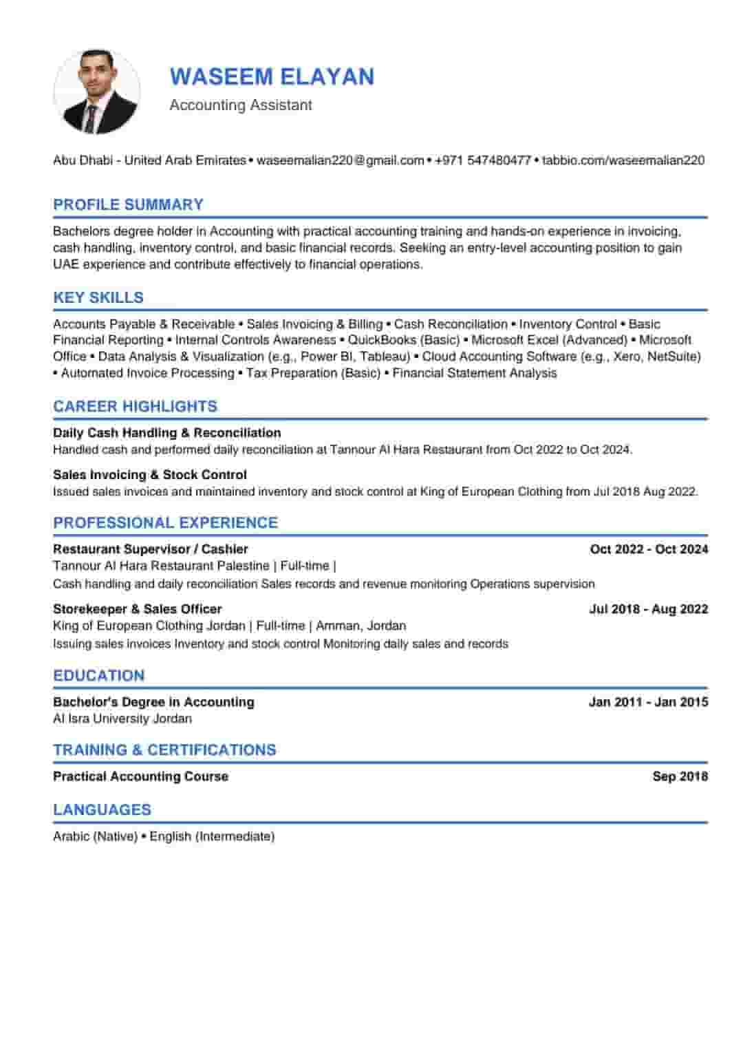 I am looking for a junior accountant job I am looking for a junior accountant job