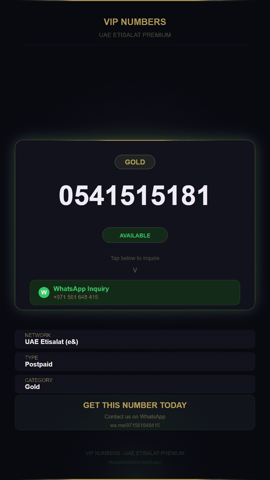 VIP Phone Numbers for Sale | Special & Golden UAE VIP Phone Numbers for Sale | Special & Golden UAE