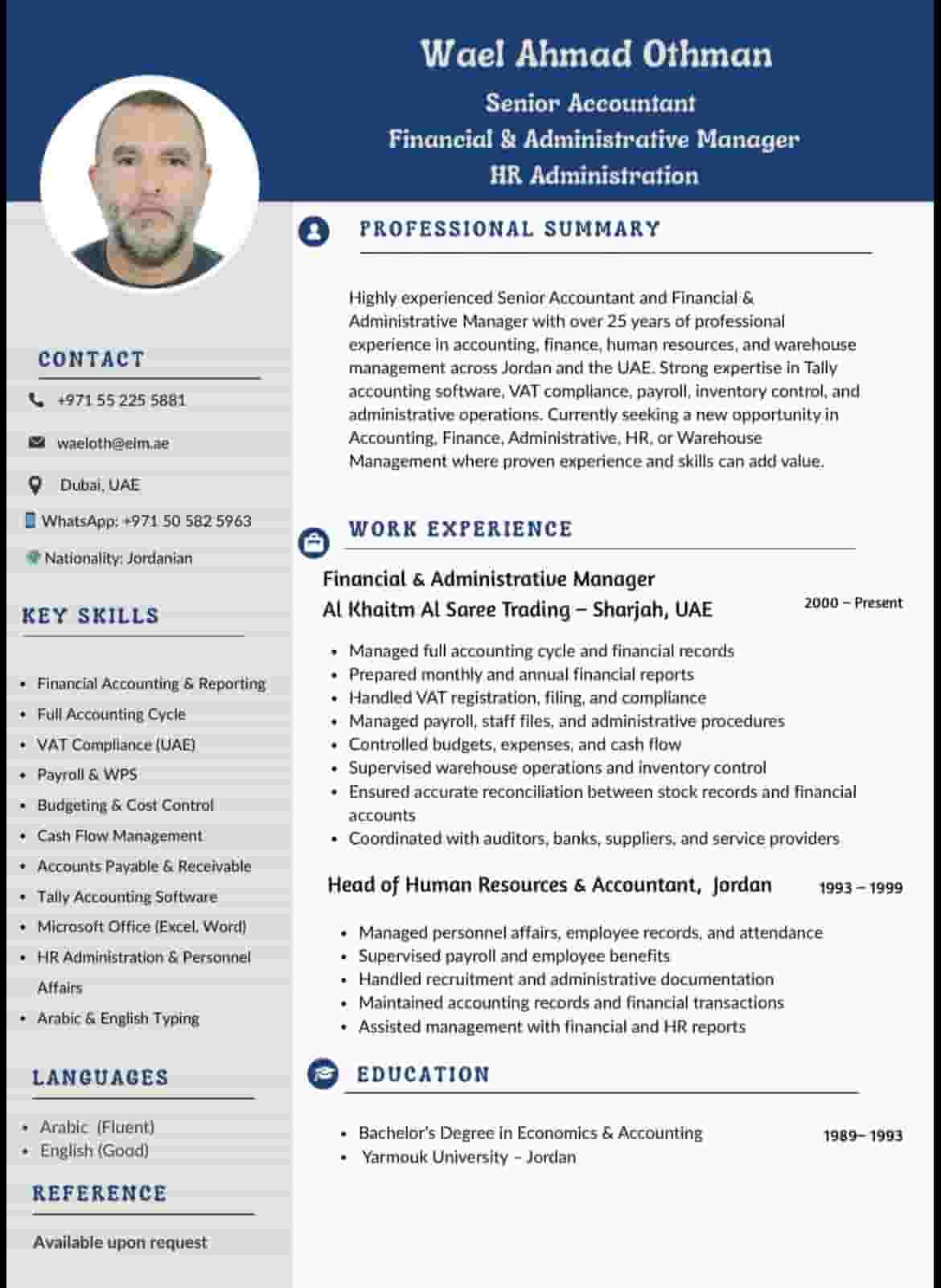 A young Jordanian man is looking for a suitable job A young Jordanian man is looking for a suitable job