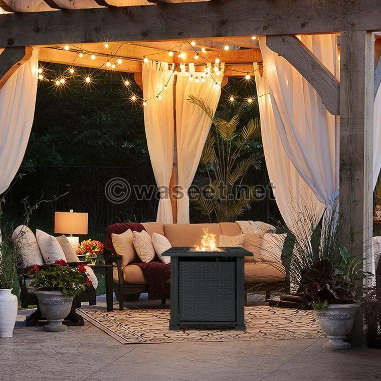 Climate Plus Outdoor Gas Fire Pit Table with accessories 6